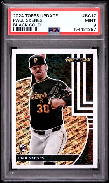 2024 Topps Update Paul Skenes Black Gold #BG17 Rookie PSA 9 Mint