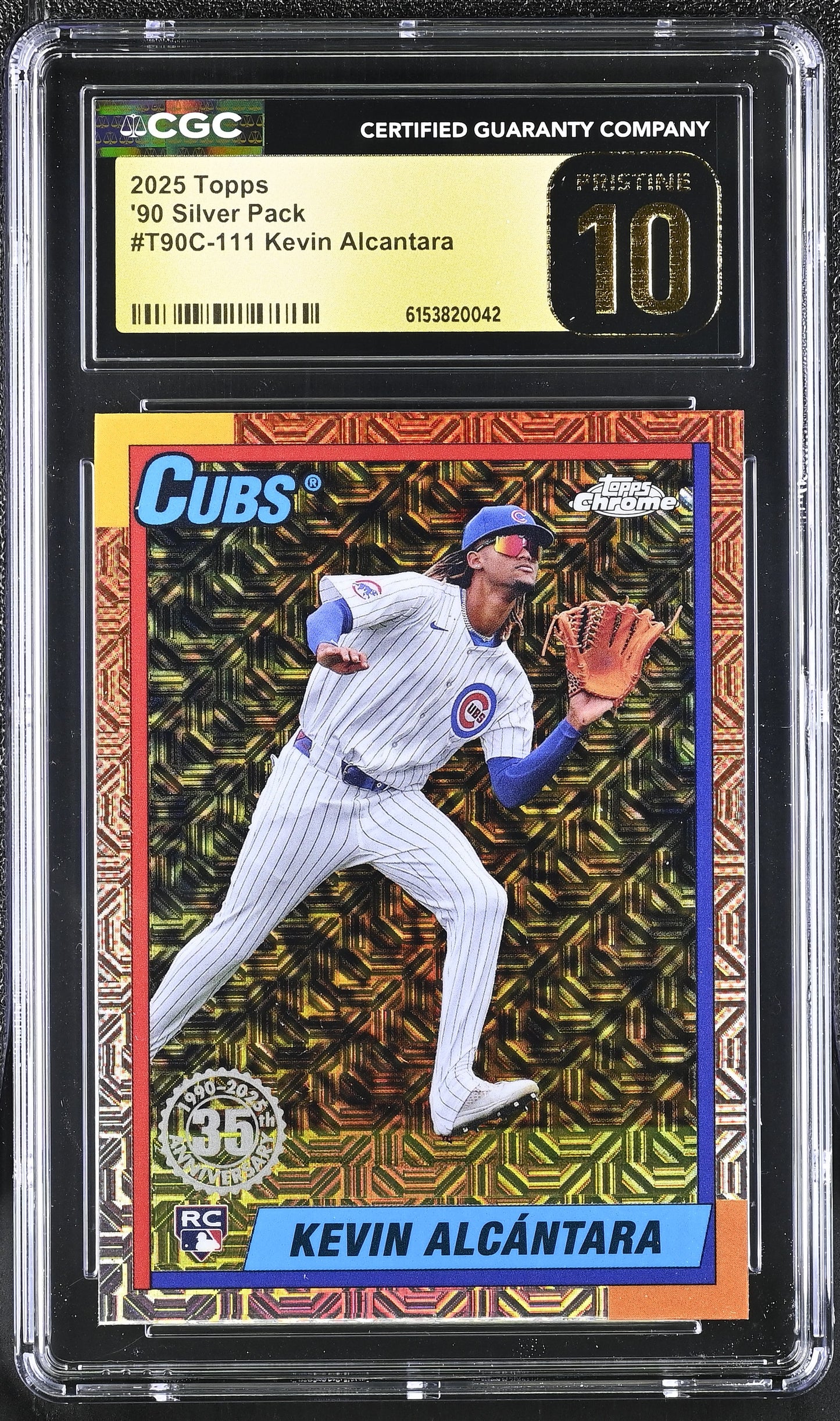 2025 Topps ’90 Silver Pack Kevin Alcántara #T90C-111 Rookie CGC Pristine 10 Chicago Cubs