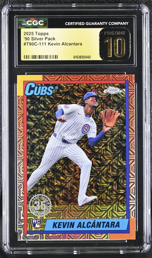 2025 Topps ’90 Silver Pack Kevin Alcántara #T90C-111 Rookie CGC Pristine 10