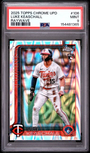 2025 Topps Chrome Update Luke Keaschall RayWave #106 PSA 9