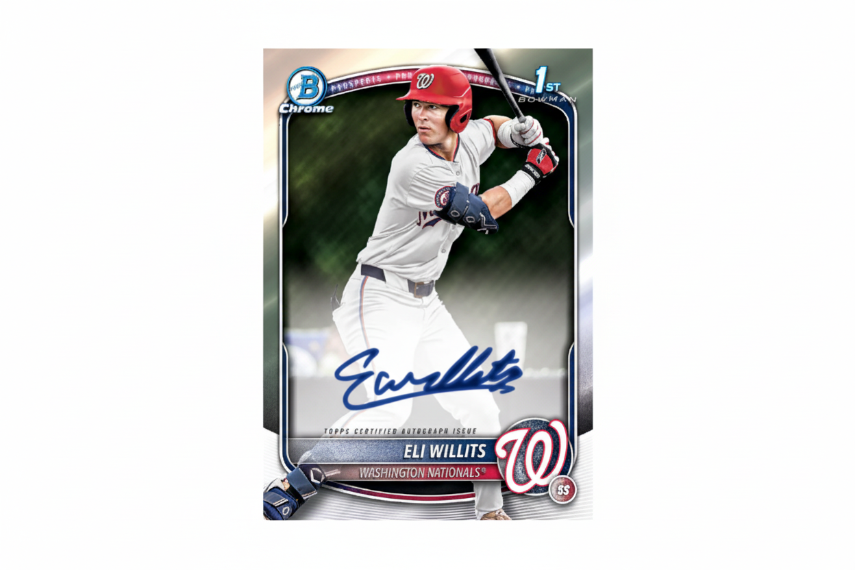 1st Bowman Card of Eli Willits with Autograph