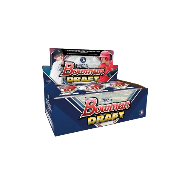 Box of baseball cards featuring top prospects 