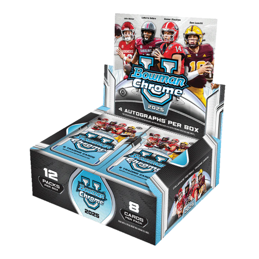 2025 Bowman U Chrome Football Hobby Jumbo Box sealed NCAA trading card box