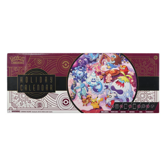 2025 Pokémon TCG Holiday Calendar sealed box with booster packs and promos