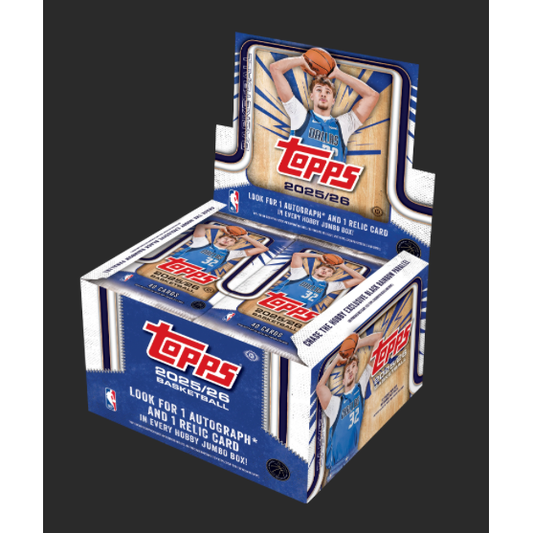 Topps 2023/24 basketball trading card packaging on a black background