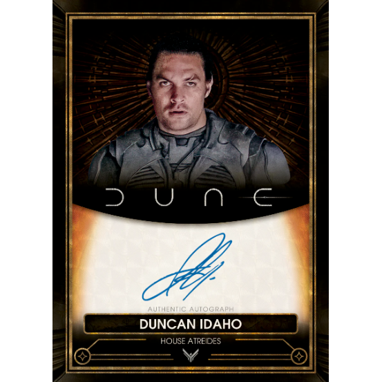 Trading card featuring a character from 'Dune' with a signature and branding.