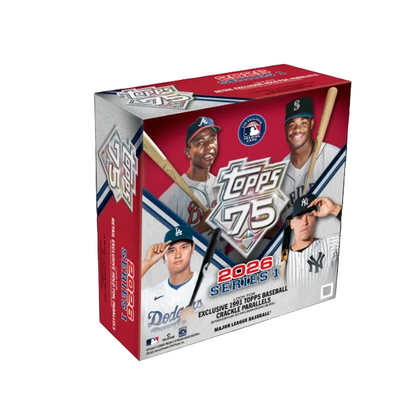 Box of 2026 Topps Series 1 Baseball Cards Mega Box Front