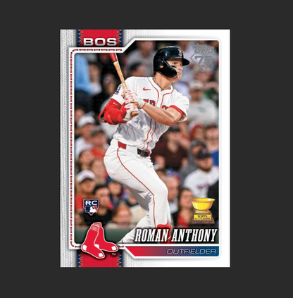 Baseball card of Boston Red Sox Roman Anthony Rookie Card