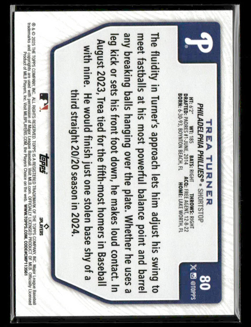 2025 Topps Flagship 2 #80 Trea Turner — Costco Exclusive