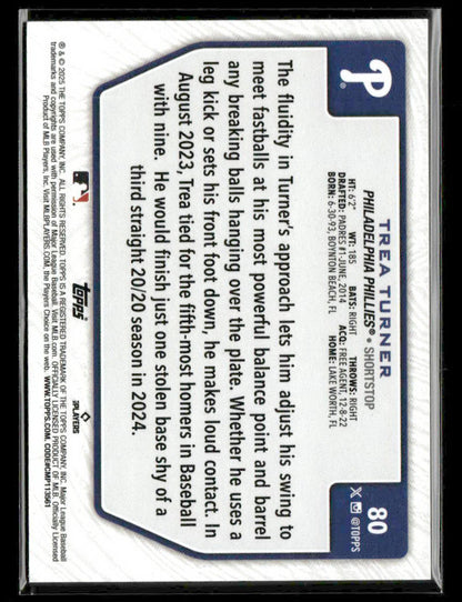 2025 Topps Flagship 2 #80 Trea Turner — Costco Exclusive