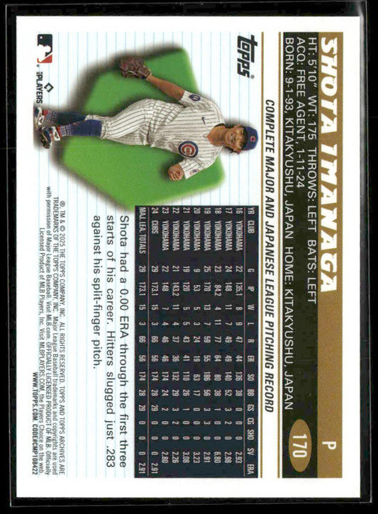 2025 Topps Archives #170 Shota Imanaga