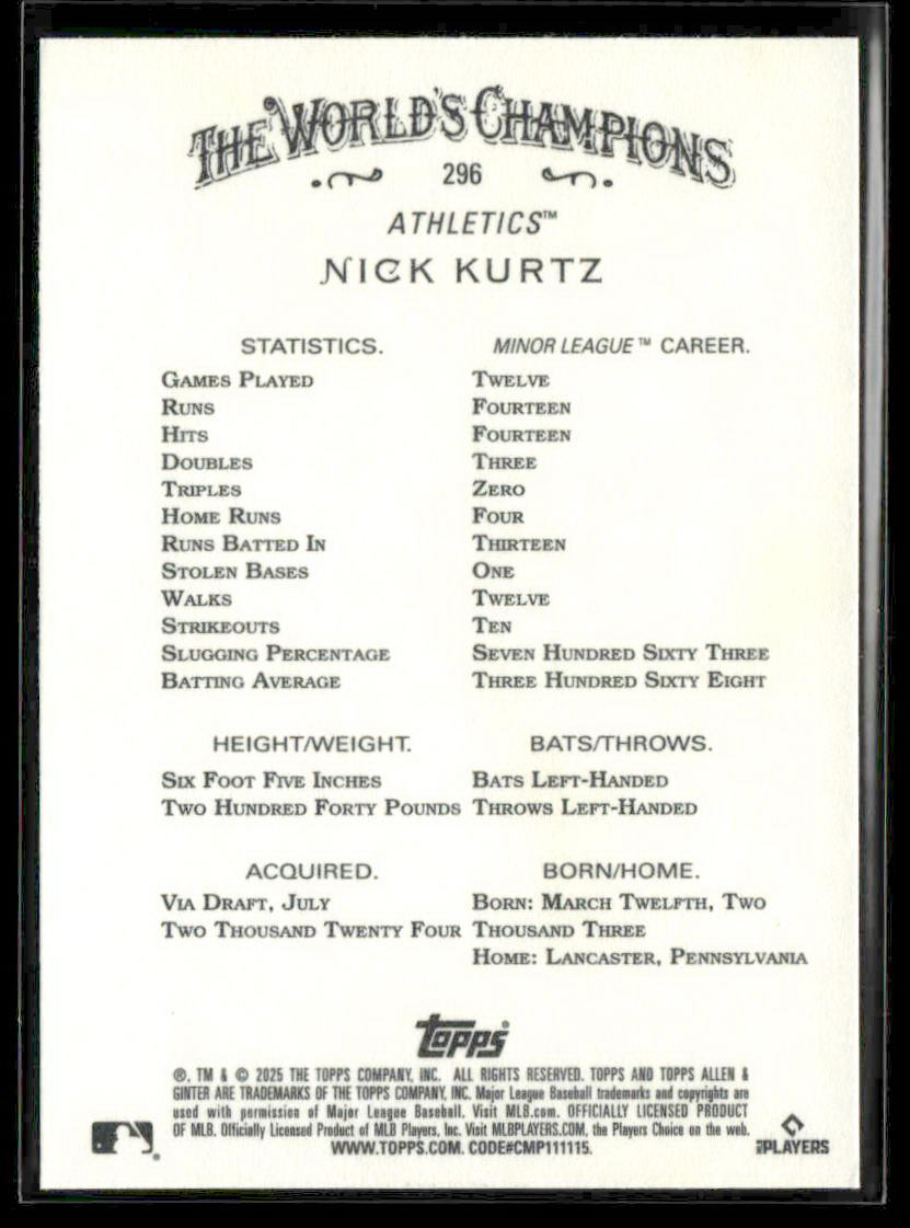 2025 Topps Allen & Ginter Single Cards