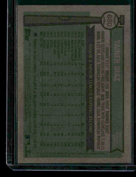 2025 Topps Heritage #650 Yainer Diaz Color of the Year #/76