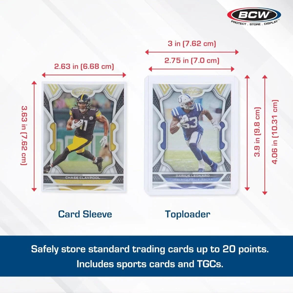 BCW 3x4 Standard Topload Card Holders — 25 Count