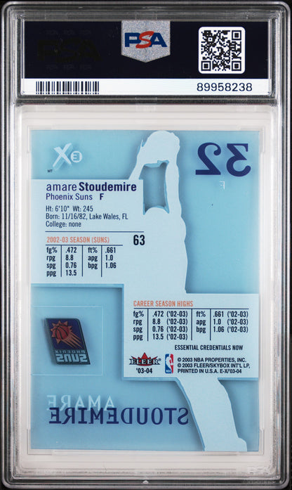 Amare Stoudemire rare parallel PSA slab Suns Fleer EX 2003