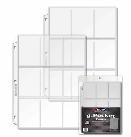 BCW 9-Pocket Pages — 20 Count