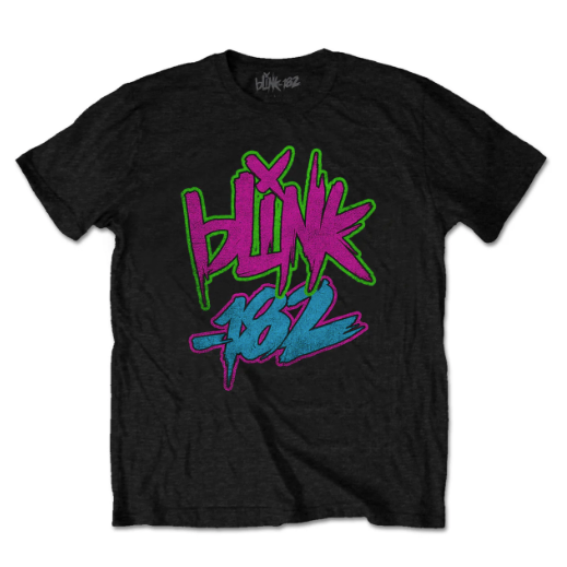 Blink-182 Neon Logo T-Shirt – Official Rock Band Merch