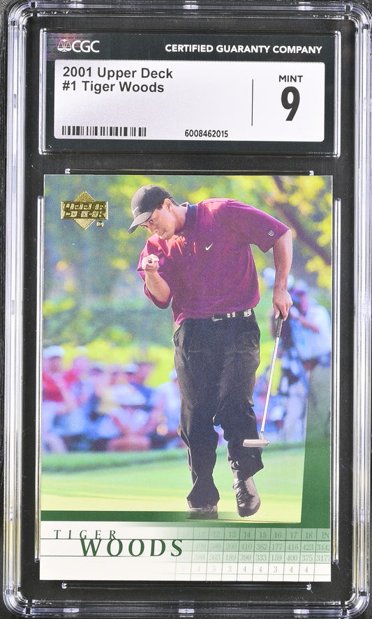 2001 Upper Deck Tiger Woods #1 – CGC 9 Mint