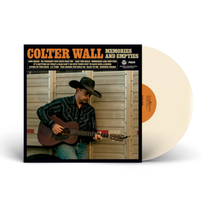 Vinyl record with a cover featuring a person playing guitar, titled 'Memories and Empty'.