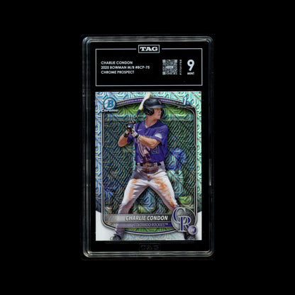 2025 Bowman Chrome Prospects Charlie Condon #BCP-75 TAG 9