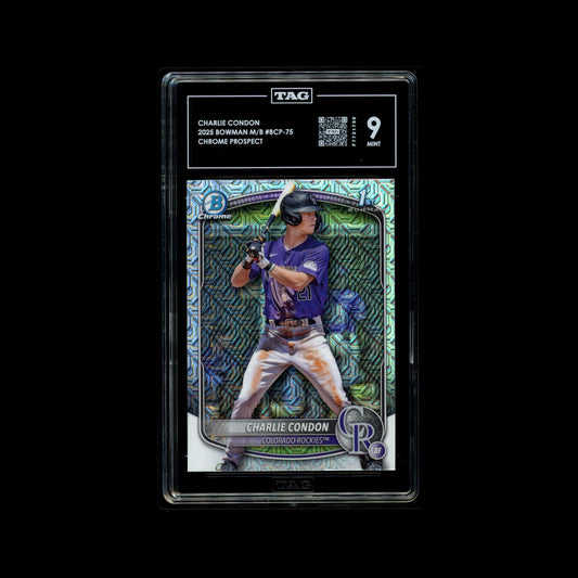 2025 Bowman Chrome Prospects Charlie Condon #BCP-75 TAG 9