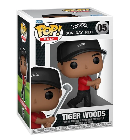 Funko POP Golf 05 Tiger Woods Sun Day Red vinyl figure box