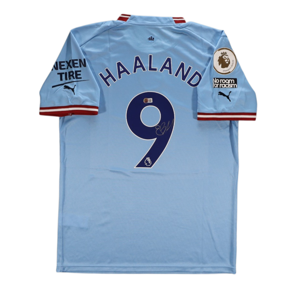 Erling Haaland Signed Manchester City #9 Jersey — Beckett Authenticated