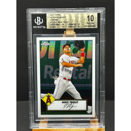 2021 Topps Chrome Platinum #TC52-27 Mike Trout 1952 Chrome Redux Beckett 10 Pristine