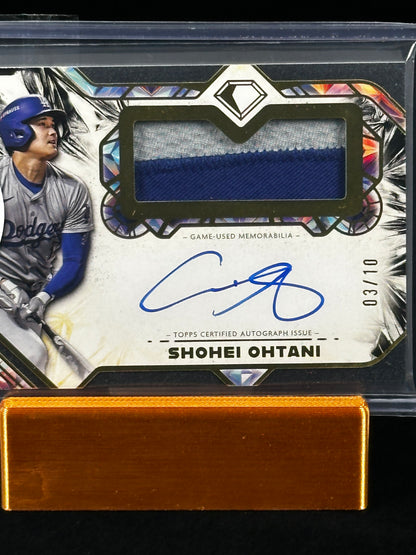 2025 Topps Diamond Icons Shohei Ohtani Autographed Jumbo Patch Black /10
