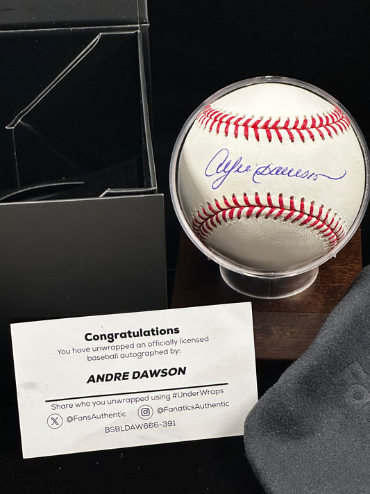 Andre Dawson Signed Rawlings MLB Baseball Fanatics Authenticated