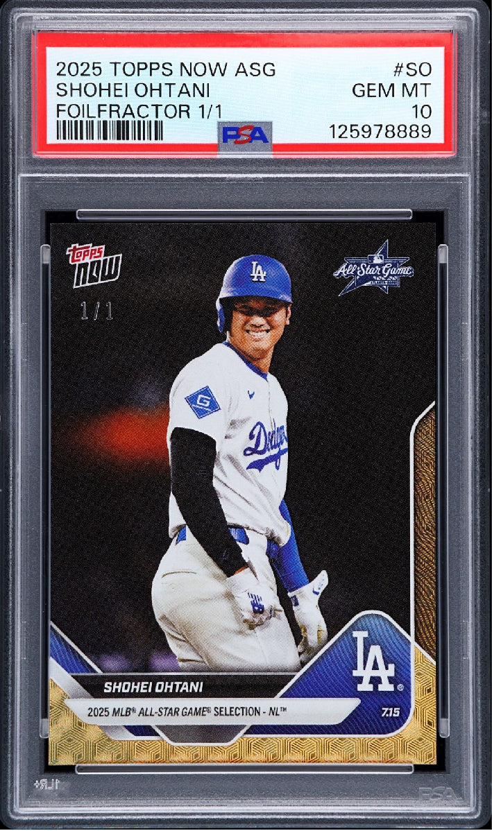 2025 Topps Now #ASG-SO Shohei Ohtani 1/1 Foilfractor PSA Gem Mint 10