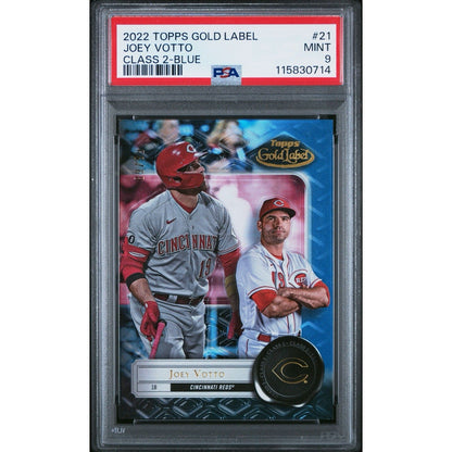 2022 Topps Gold Label #21 Joey Votto Class 2 Blue /99