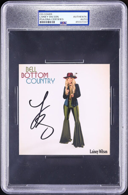 Lainey Wilson signed Bell Bottom Country CD cover PSA DNA authenticated autograph cert 85547337