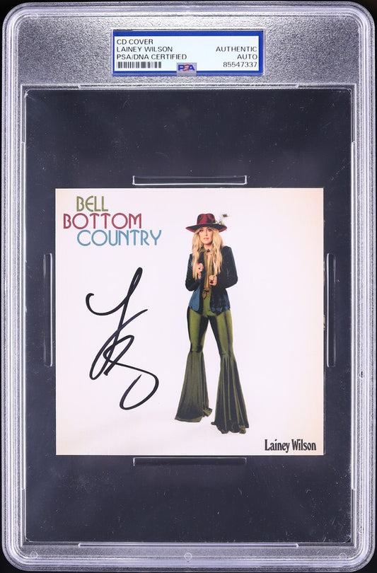Lainey Wilson signed Bell Bottom Country CD cover PSA DNA authenticated autograph cert 85547337