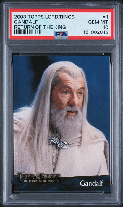 2003 Topps Lord of the Rings Return of the King Gandalf #1 PSA 10 graded card
