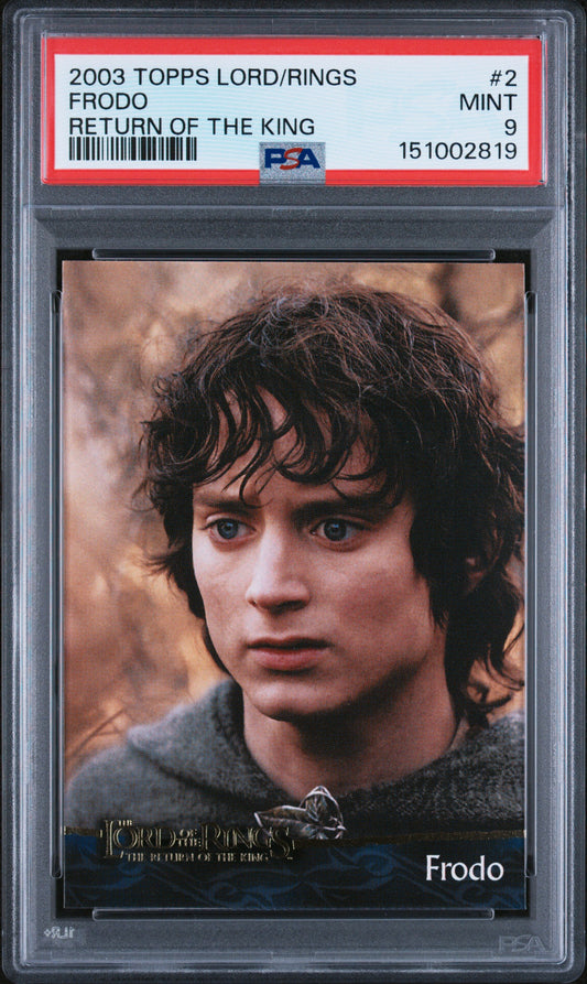 2003 Topps Lord of the Rings Return of the King Frodo #2 PSA 9 graded card

