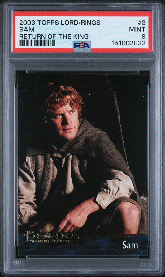 2003 Topps Lord of the Rings Return of the King Sam #3 PSA 9