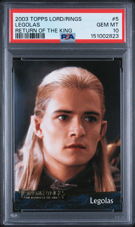2003 Topps Lord of the Rings Return of the King Legolas #5 PSA 10 graded card

