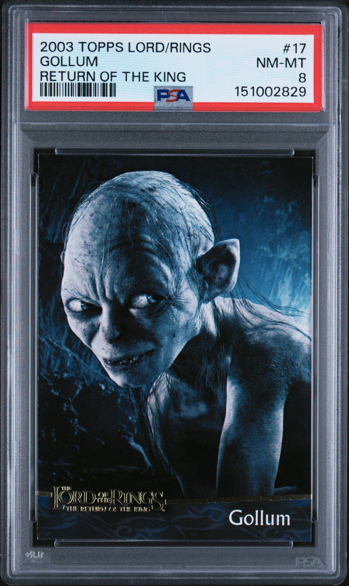 2003 Topps Lord of the Rings Return of the King Gollum #17 PSA 8