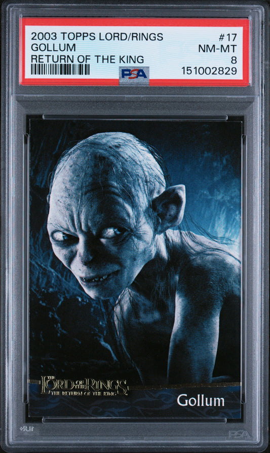 2003 Topps Lord of the Rings Return of the King Gollum #17 PSA 8