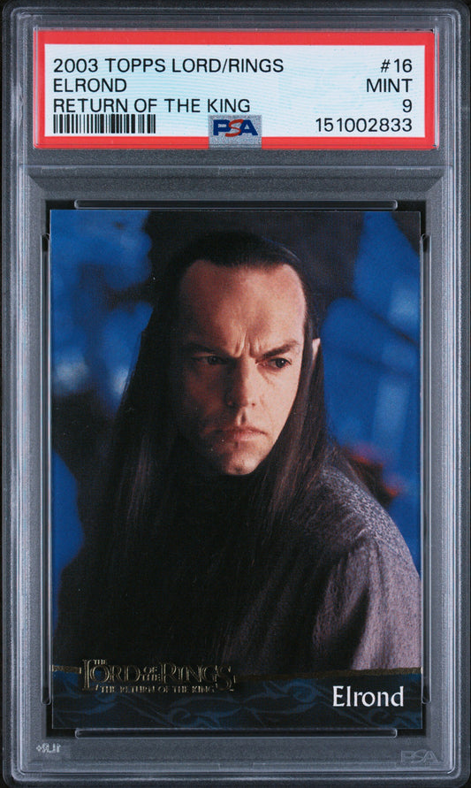 2003 Topps Lord of the Rings Return of the King Elrond #16 PSA 9 graded card
