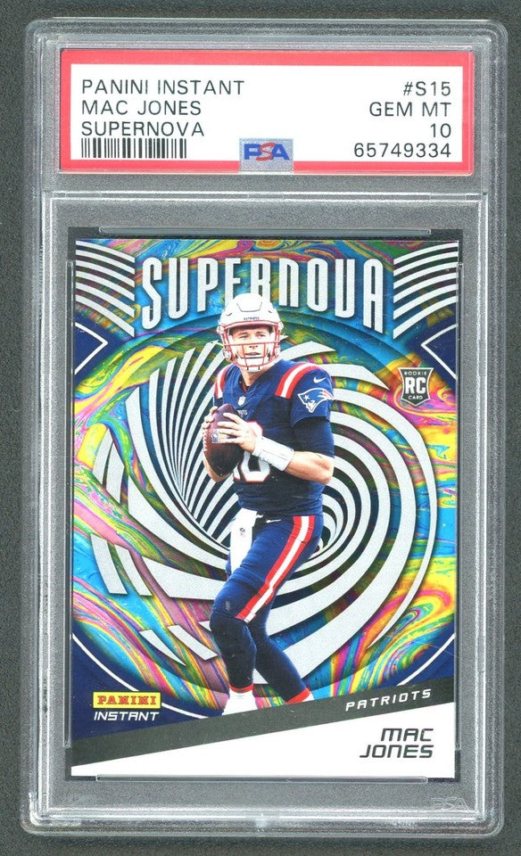Mac Jones Supernova rookie card PSA 10 Panini Instant