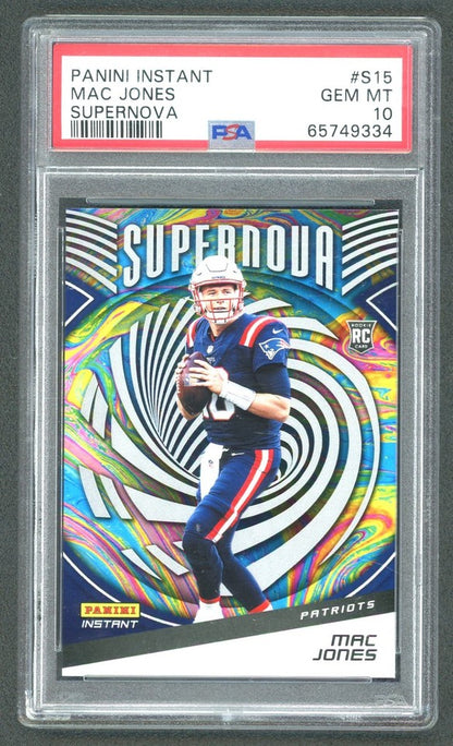 Mac Jones Supernova rookie card PSA 10 Panini Instant
