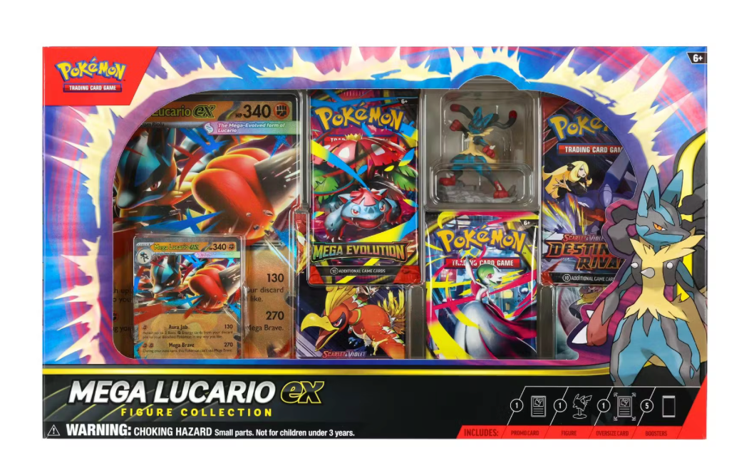 Pokémon Mega Lucario EX Figure Collection Box sealed with promo card and figure