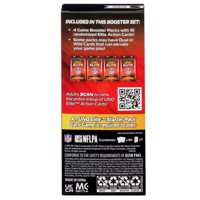 UNO Elite NFL Booster Set Plus