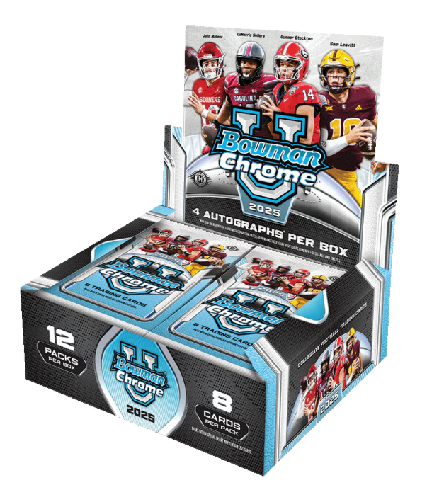 *Pre-Order* 2025 Bowman University Chrome Football Hobby Jumbo Box