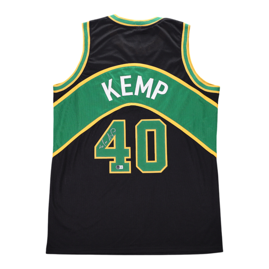 Shawn Kemp Signed Seattle SuperSonics #40 Jersey Beckett Witness Authenticated