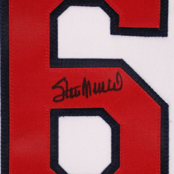 Stan Musial autograph on St. Louis Cardinals number 6 Majestic jersey
