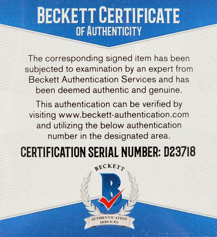 Beckett Certificate of Authenticity D23718 for Warren Sapp signed football cleat