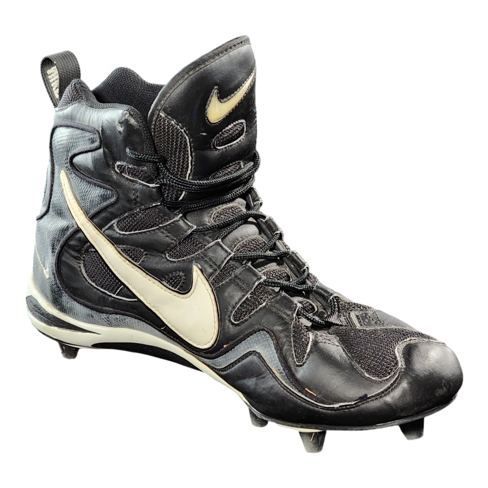 Warren Sapp autographed Nike football cleat black and white side view